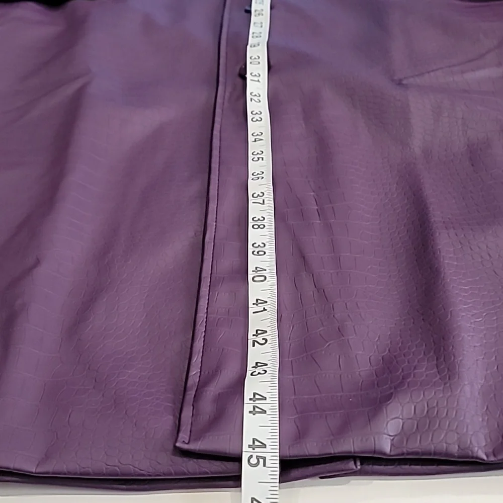 Suicide Squad Pleather Croc Print Trench Coat Purple Medium - Picture 11 of 16